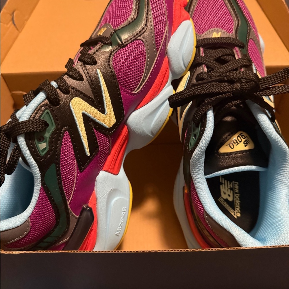 New Balance Purple and Pink Sneakers with Blue Accents